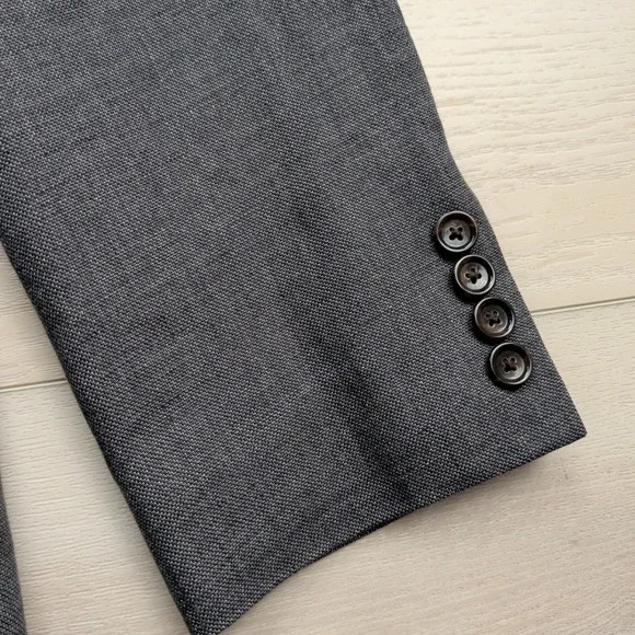 J Crew Ludlow Blazer Sport Coat Mens 40R Linen Wool Blend Gray Suit Jacket